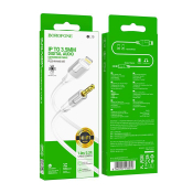 Кабель AUX BOROFONE BL19 Jack3,5 - Lightning, M-M, 1,0м, белый Кабель AUX BOROFONE BL19 Jack3,5 - Lightning, M-M, 1,0м, белый