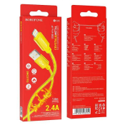 Кабель BOROFONE BX95 Lightning, 3,0A, в оплетке, 1,0м, золото