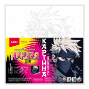 Рха-001 Картина по номерам Lori на холсте 20х20 Истории юных ниндзя "Отважный шиноби"