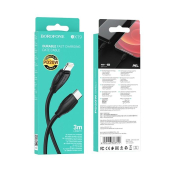 Кабель BOROFONE BX19 Type-C - Lightning, PD20W, 3,0A, быстрая зарядка, 3,0м, черный