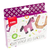 Бис-107 Фигурки из бисера Брелоки "Лошадка, подкова"