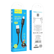 Кабель HOCO X89 Type-C, 1,0м, текстильный, черный