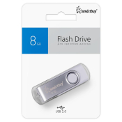 Флеш-карта SMARTBUY  8GB Twist, USB 2.0, белая