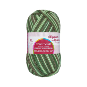 Подмосковная секционная  (50% шерсть + 50% акрил) 100гр. 250м. №1577M зелёно-коричневый