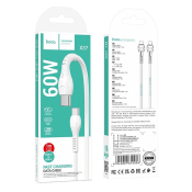 Кабель HOCO X37 Type-C - Type-C, 1,0м, 3.0A, PD60W, белый