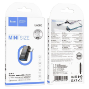 Переходник (Адаптер) OTG, USB - Type-C+Lightning, F-M-M, золотой, HOCO (UA36E)