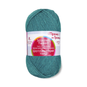 Шотландский твид (100% шерсть) 100гр. 360м. №1159 меланж бирюза