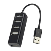 USB Разветвитель PERFEO PF-HYD-6010H, 4 порта, USB 2.0, черный