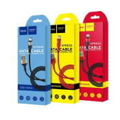 Кабель HOCO X26 MicroUSB, 1,0м, тканевый, черно-золотой