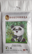 Вышивка на искусственном шелке "Панда" ББ-042 (8*8см)