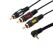 Кабель аудио REXANT 3RCA - Jack3,5 (4 контактный), M-M, 1,5м, (17-4412)