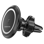 Автомобильный держатель BOROFONE  BH45 магнитный, с функцией беспроводной зарядки, чёрный