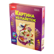 Ап-055 Картина из пайеток "Колибри"