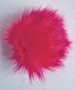 Помпон из искусственного меха (12 см) №01 фуксия