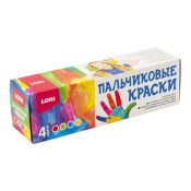 Пкр-005 Пальчиковые краски, 4 цвета (по 40 мл)