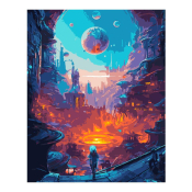 Рх-163 Картина по номерам Lori на холсте 40х50 "Другой мир"