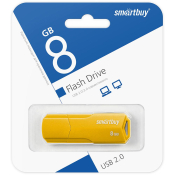 Флеш-карта SMARTBUY  8GB Clue, USB 2.0, жёлтая