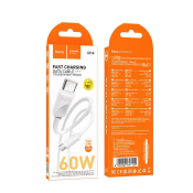 Кабель HOCO X114 Type-C - Type-C, 1,0м, PD60W, 3,0A, белый