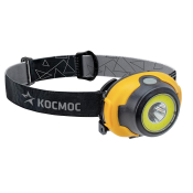 Фонарь Космос H103WCOBLED 1LED COB XPE 3W+COB 2W,180lm+140lm, налобный, 3xR3