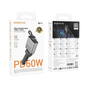 АЗУ BOROFONE BZ33 Type-C, PD60W, дисплей, с кабелем Type-C, чёрное