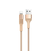 Кабель BOROFONE BX21 Lightning, 1,0м, тканевый, золото
