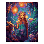 Рх-165 Картина по номерам Lori на холсте 40х50 "В кроличьей норе"