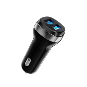 АЗУ HOCO Z40 2 USB, 2,4A, с подсветкой, чёрный