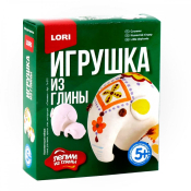 Гл-011 Игрушка из глины "Слоники"