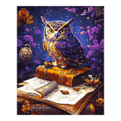 Рх-152 Картина по номерам Lori на холсте 40х50 "Мудрая сова"