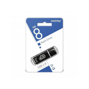Флеш-карта SMARTBUY  8GB Glossy, USB 2.0, чёрная