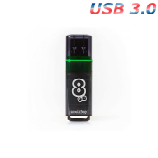 Флеш-карта SMARTBUY  8GB Glossy, USB 3.0, тёмно-серая