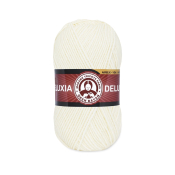 Deluxia (25% шерсть + 75% акрил) 100гр. 270м. №004 Слоновая кость