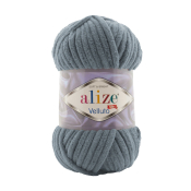 Velluto (100% микрополиэстер) 100г. 68м. №428 средне-серый