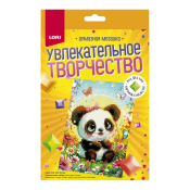 АМК-022 Алмазная мозаика Lori детская 15х20 "Милая панда" (неполное заполнение)