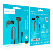 Наушники HOCO M124, внутриканальные, с микрофоном, черная (пакет)
