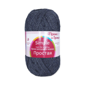 Простая (50% шерсть + 50% акрил) 100гр. 200м. №0255 джинсовый