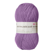 Австралийский меринос (95% меринос + 5% высокообъёмный акрил) 100гр. 400м №389 светлая фиалка
