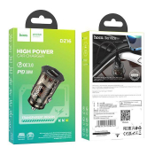 АЗУ HOCO  DZ16 USB + Type-C, 3,0A, QC3.0, PD30W, черный