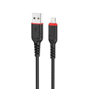Кабель HOCO X59 Lightning, 2,0м, текстильный, чёрный