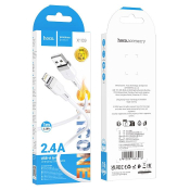 Кабель HOCO X109 Lightning, 1,0м, силикон, белый