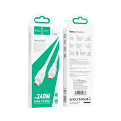 Кабель HOCO X93 Type-C - Type-C, 1,0м, PD240W, 5,0A, белый