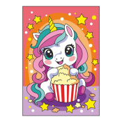 Ркн-130 Картина по номерам Lori для малышей 20х30 "Единорожка"