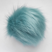Помпон из искусственного меха (12 см) №48 изумрудно-бирюзовый