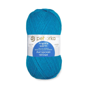 Ангорская тёплая (40% шерсть + 60% акрил) 100гр. 480м №045 т.бирюза