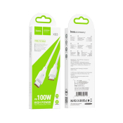 Кабель HOCO X93 Type-C - Type-C, 1,0м, PD100W, 3,0A, белый
