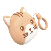 Наушники HOCO EW46 TWS Bluetooth 5.3 Khaki Cat, беспроводные, вкладыши, чехол-кот коричневый, белые
