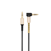Кабель AUX HOCO UPA02 Jack3,5 - Jack3,5, M-M, 2х контактный, L-коннектор, 1,0м, черный