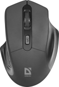 Мышь DEFENDER Datum MB-345, беспроводная, USB, 1600dpi, 4 кнопки, чёрная
