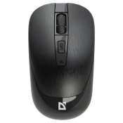 Мышь DEFENDER Wave MM-995, беспроводная, USB, 1600dpi, бесшумная, 4 кнопки, черная