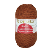 Мериносовая  (50% меринос+50% акрил) 100гр. 200м №344 красная глина